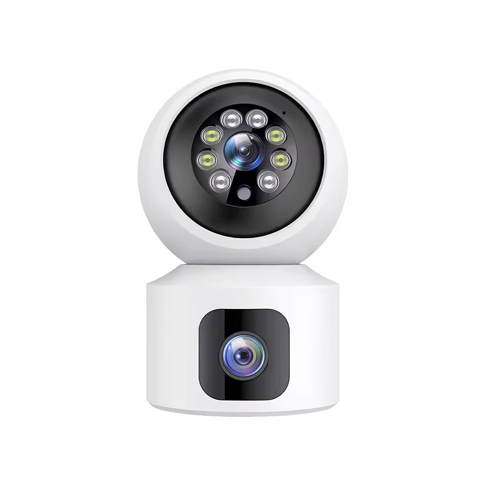 Caméra de Surveillance 360° à Double Objectif – Sécurité Totale à Portée de Main.