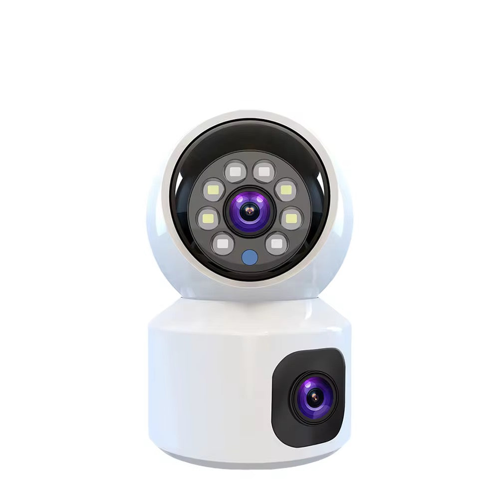 Caméra de Surveillance 360° à Double Objectif – Sécurité Totale à Portée de Main.