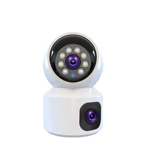 Caméra de Surveillance 360° à Double Objectif – Sécurité Totale à Portée de Main.