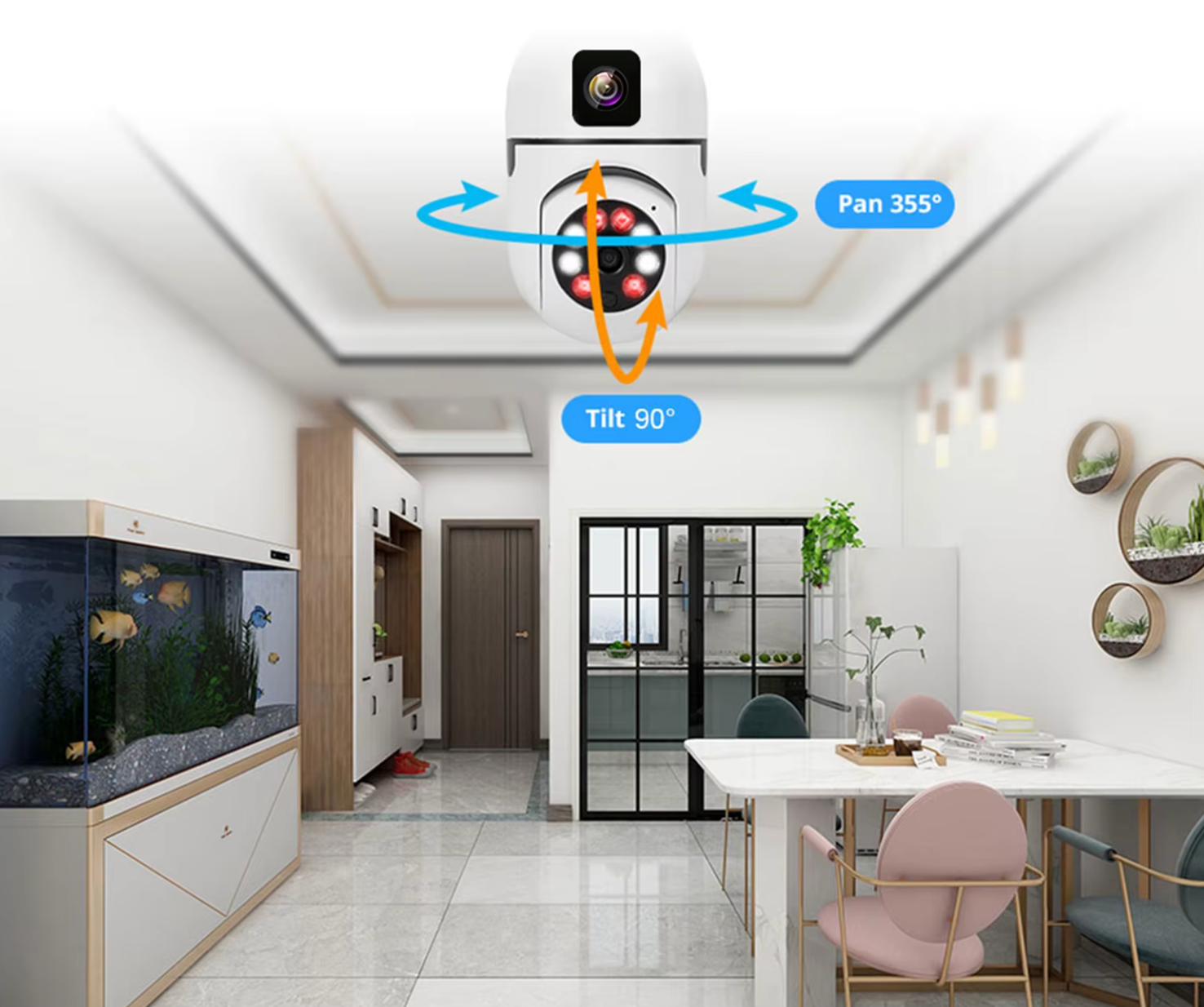 Caméra Ampoule Double Vision 360° - Meilleur Qualité