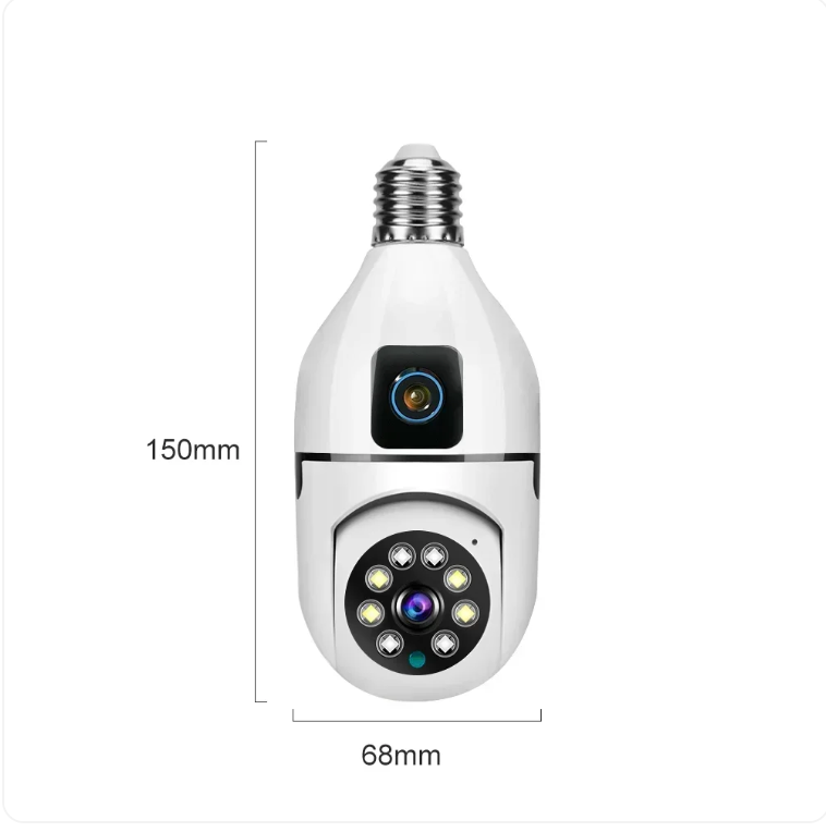 Caméra Ampoule Double Vision 360° - Meilleur Qualité