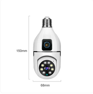Caméra Ampoule Double Vision 360° - Meilleur Qualité