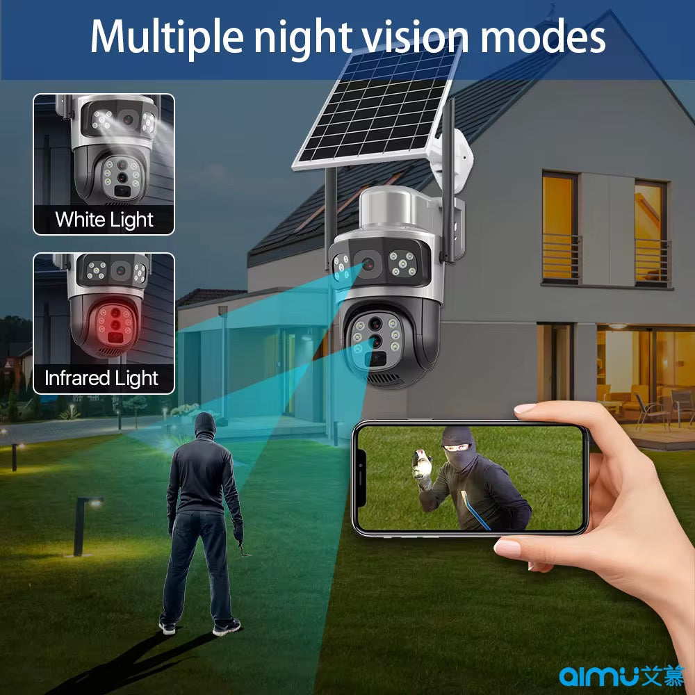 Caméra de Surveillance Solaire PTZ HD – 4G/WiF